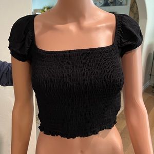 Black crop top